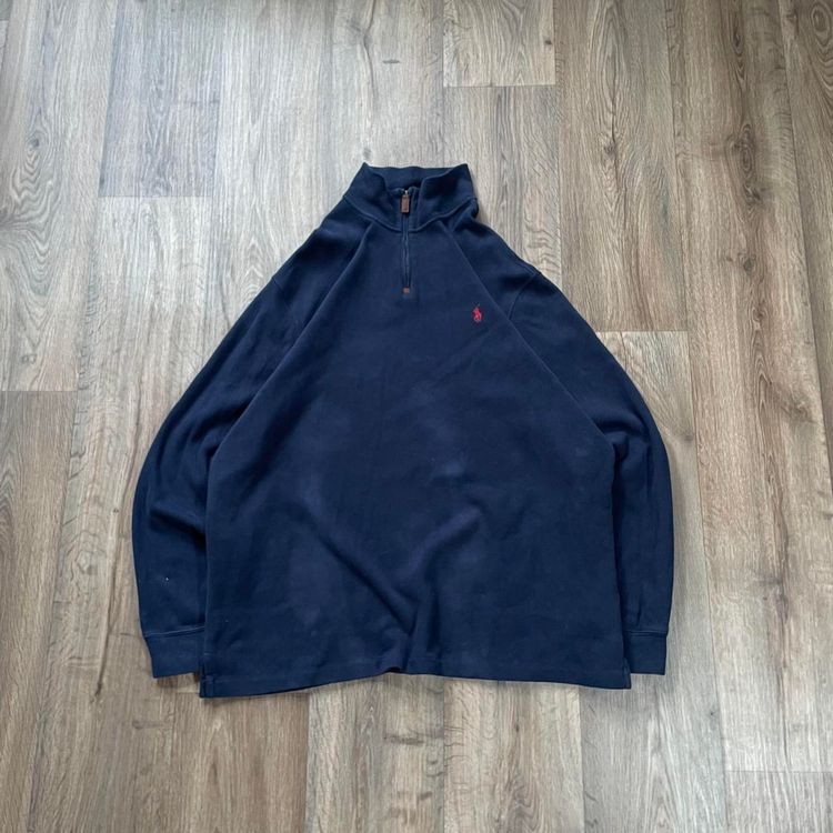 Polo Ralph Lauren Navy Blue 1/4 Zip with Red Logo